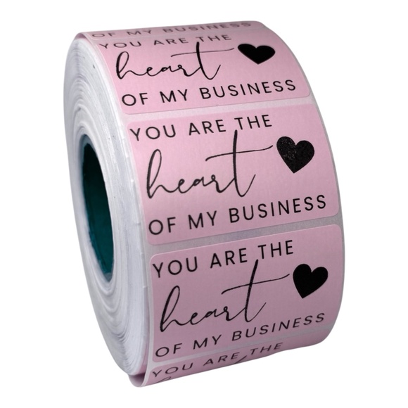 STICKERAFT Other - 2" You are the heart of my business sticker labels  8 Colors To Choose